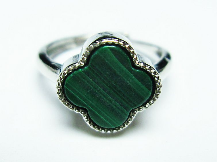 マラカイト 指輪 (14号)[T290-1280] 1枚目