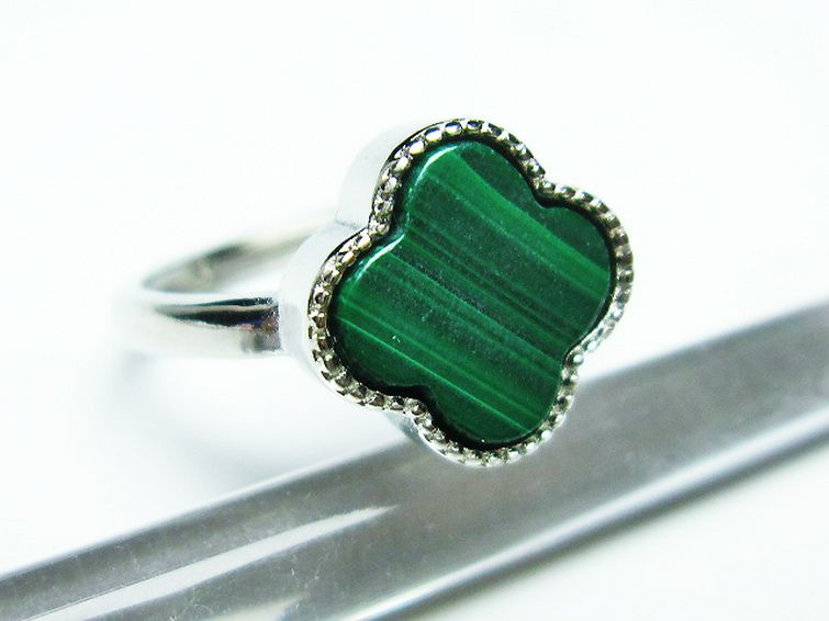 マラカイト 指輪 (14号)[T290-1280] 3枚目