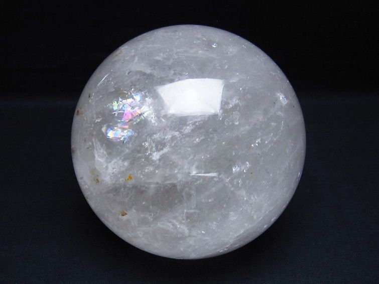 1.6Kg 虹入り ヒマラヤ水晶 丸玉 105mm [T296-1717] 1枚目