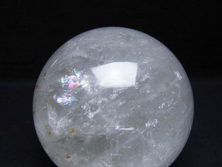1.6Kg 虹入り ヒマラヤ水晶 丸玉 105mm [T296-1717] 2枚目