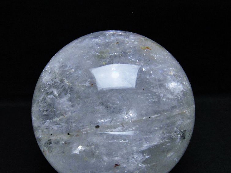 1.9Kg 虹入り ヒマラヤ水晶 丸玉 112mm [T296-1977] 2枚目