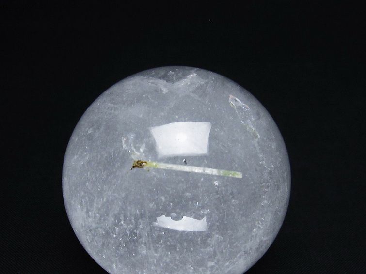 虹入り ヒマラヤ水晶トルマリン 丸玉 54mm [t296-2402] 2枚目