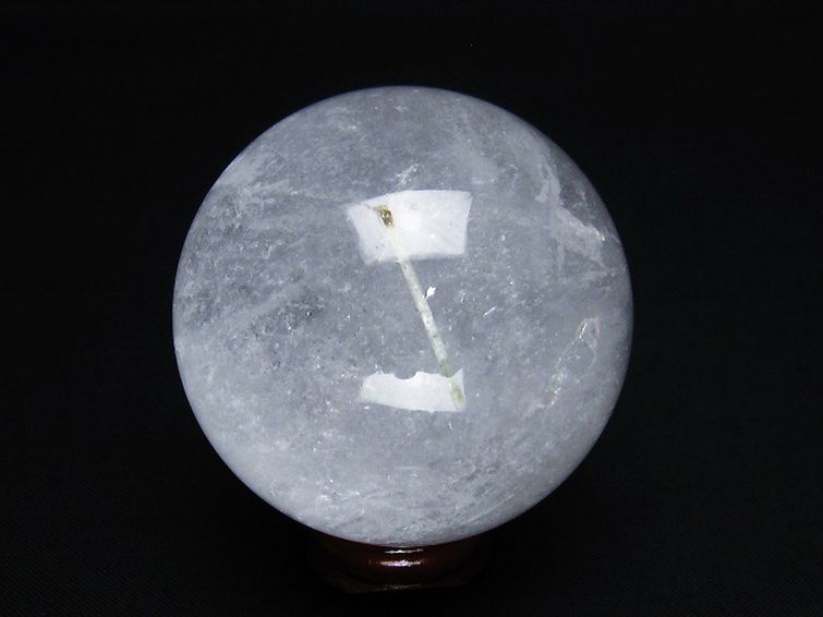 虹入り ヒマラヤ水晶トルマリン 丸玉 54mm [t296-2402] 3枚目