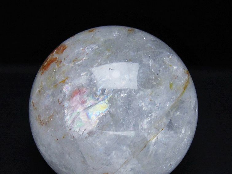 1.4Kg 虹入り ヒマラヤ水晶 丸玉 100mm [T296-2918] 2枚目