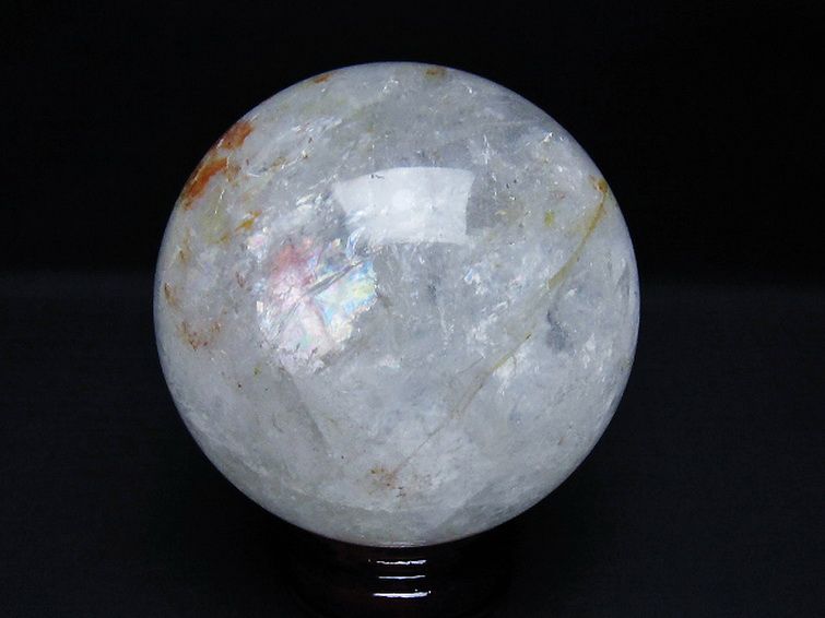 1.4Kg 虹入り ヒマラヤ水晶 丸玉 100mm [T296-2918] 3枚目