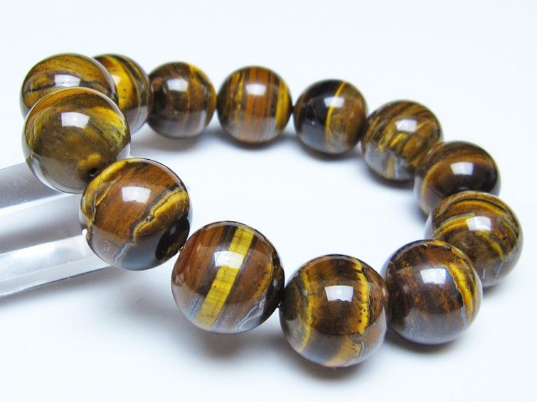 タイガーアイ※黄虎目石 ブレスレット 18mm [t30-14314] 1枚目