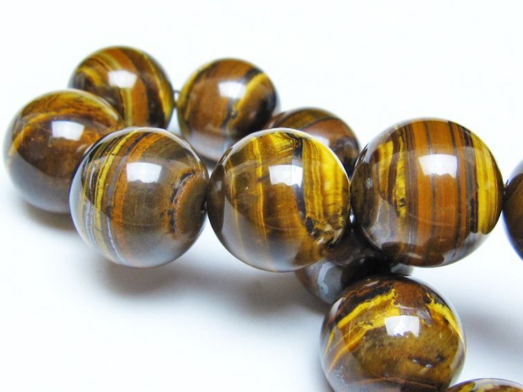 タイガーアイ※黄虎目石 ブレスレット 18mm [t30-14314] 2枚目
