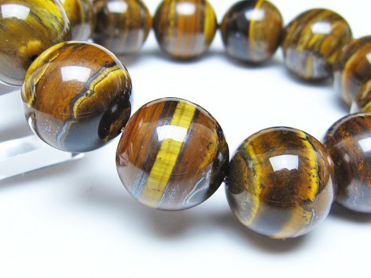 タイガーアイ※黄虎目石 ブレスレット 18mm [t30-14314] 3枚目