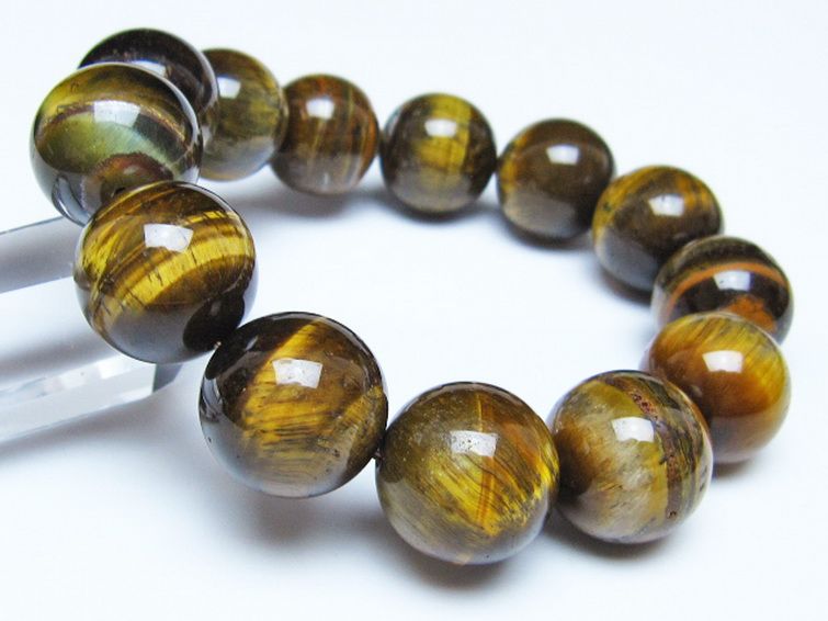 タイガーアイ※黄虎目石 ブレスレット 18mm [t30-14315] 1枚目