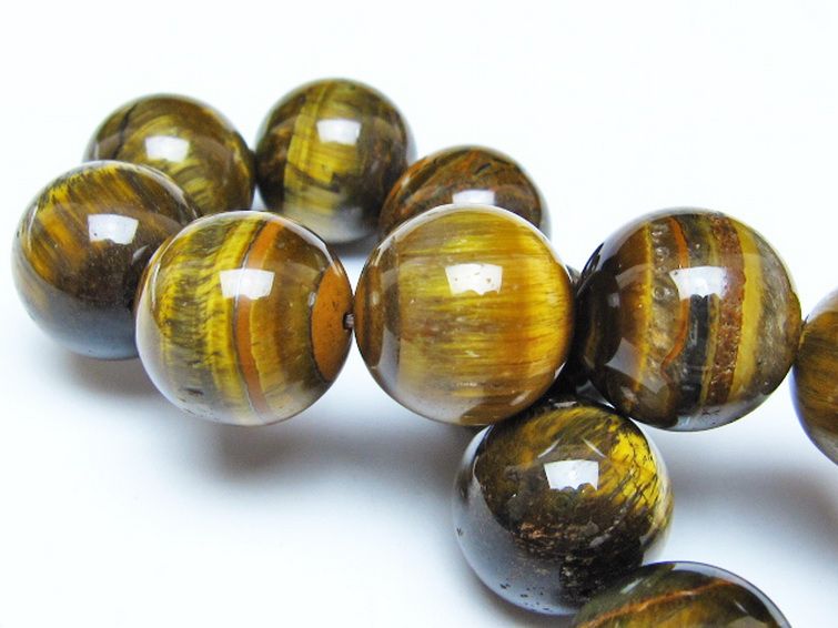 タイガーアイ※黄虎目石 ブレスレット 18mm [t30-14315] 2枚目