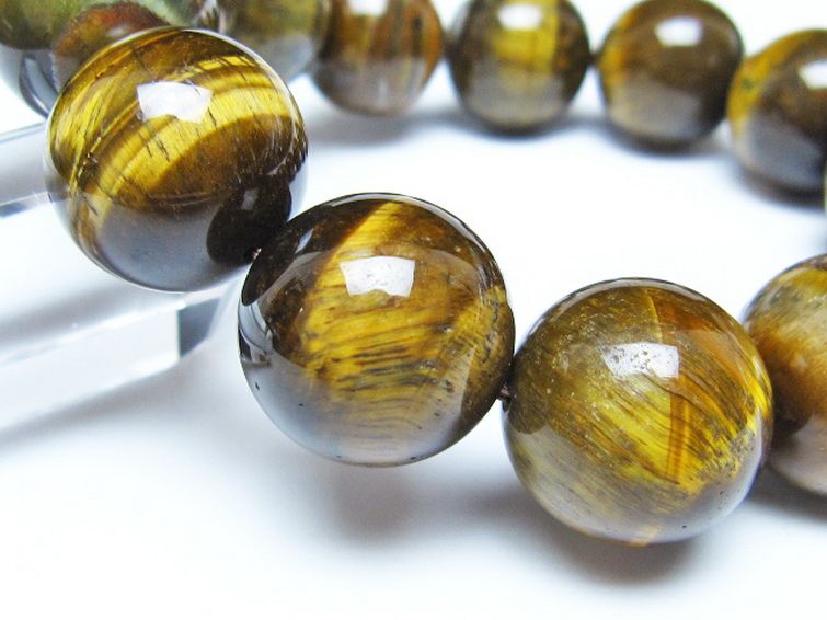タイガーアイ※黄虎目石 ブレスレット 18mm [t30-14315] 3枚目