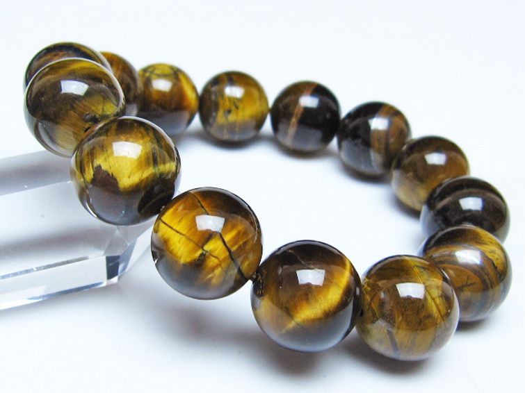 タイガーアイ※黄虎目石 ブレスレット 16mm [t30-14325] 1枚目