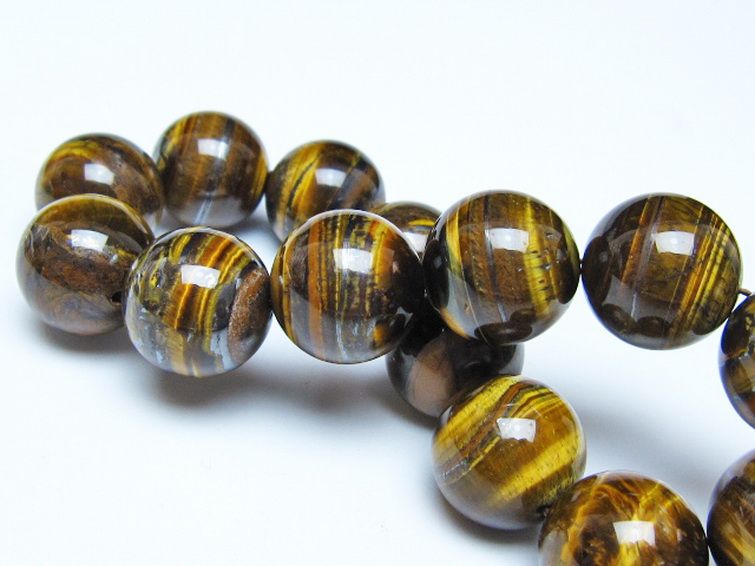 タイガーアイ※黄虎目石 ブレスレット 16mm [t30-14333] 2枚目
