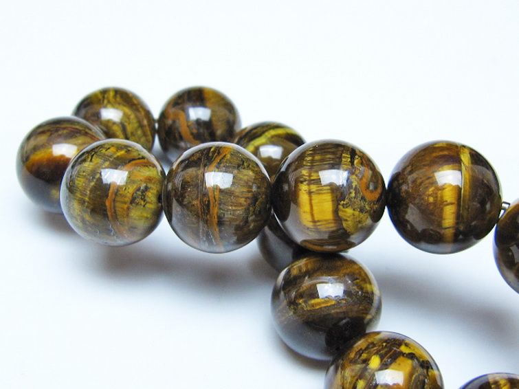 タイガーアイ※黄虎目石 ブレスレット 16mm [t30-14337] 2枚目