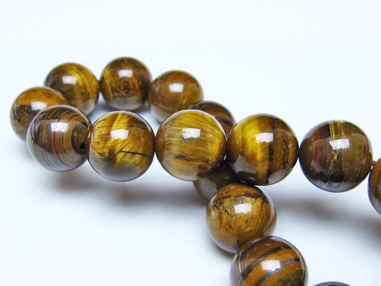 タイガーアイ※黄虎目石 ブレスレット 12mm [t30-14351] 2枚目
