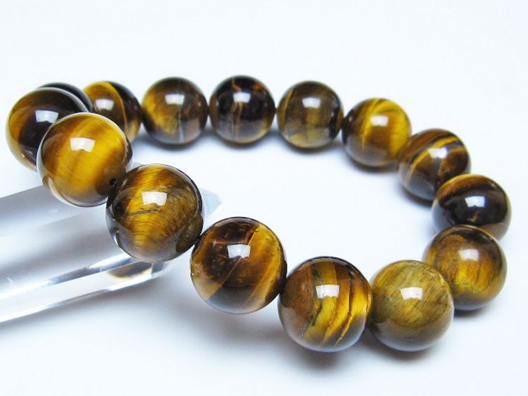 タイガーアイ※黄虎目石 ブレスレット 16mm [t30-14434] 1枚目