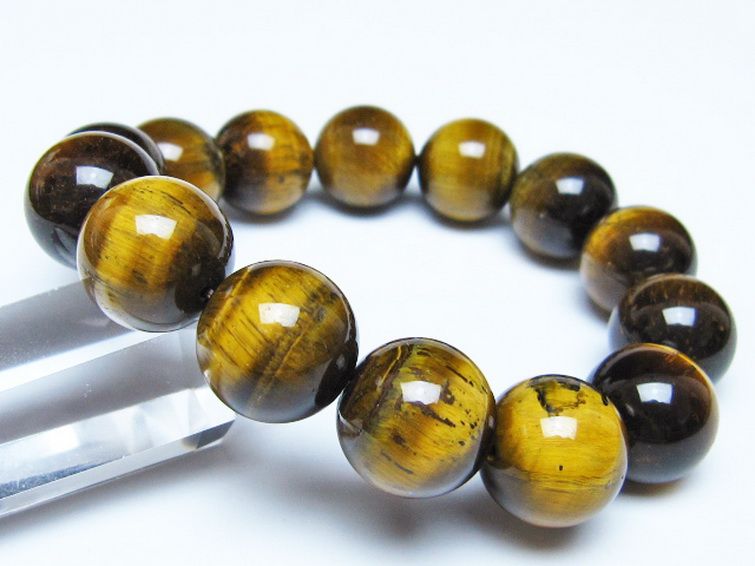 タイガーアイ※黄虎目石 ブレスレット 16mm [t30-14435] 1枚目