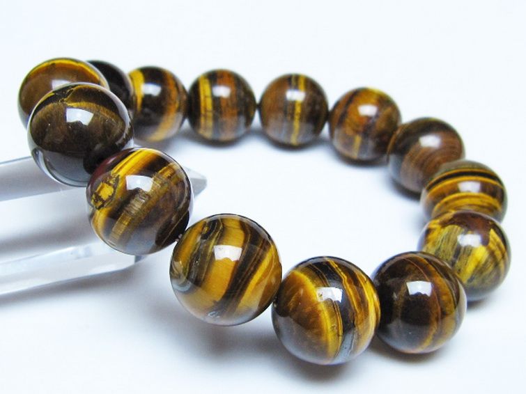 タイガーアイ※黄虎目石 ブレスレット 16mm [t30-14448] 1枚目