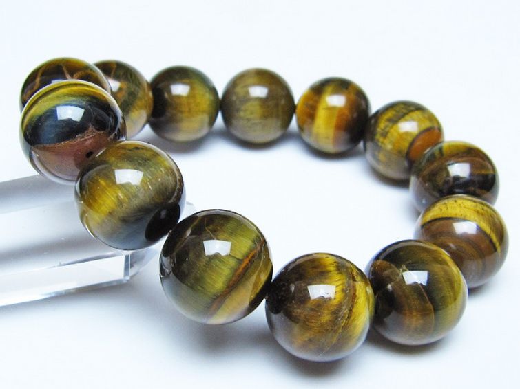 タイガーアイ※黄虎目石 ブレスレット 18mm [t30-14460] 1枚目
