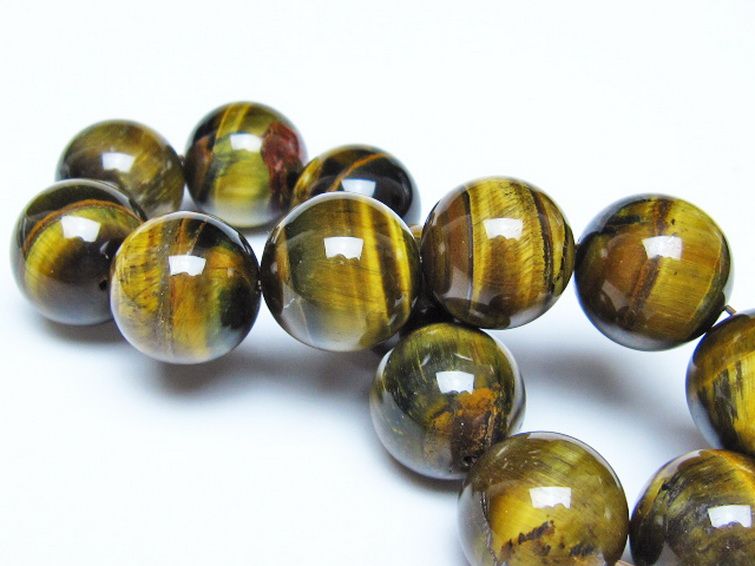 タイガーアイ※黄虎目石 ブレスレット 18mm [t30-14460] 2枚目