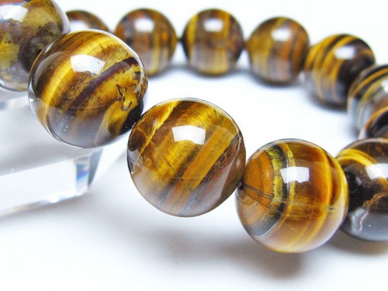 タイガーアイ※黄虎目石 ブレスレット 16mm [t30-14556] 3枚目