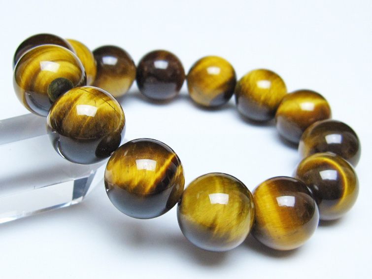 タイガーアイ※黄虎目石 ブレスレット 16mm [t30-14558] 1枚目