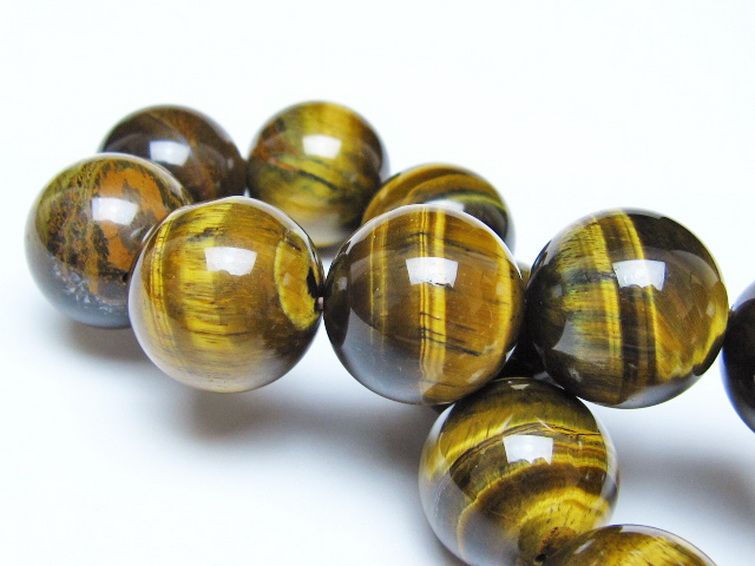 タイガーアイ※黄虎目石 ブレスレット 18mm [t30-14559] 2枚目