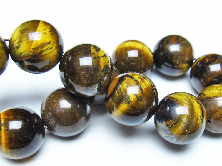 タイガーアイ※黄虎目石 ブレスレット 19mm [t30-14621] 2枚目