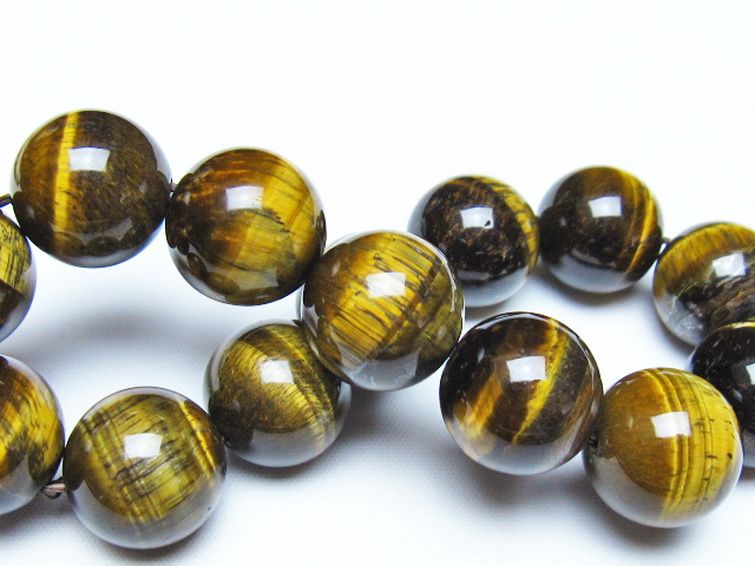 タイガーアイ※黄虎目石 ブレスレット 16mm [t30-14749] 2枚目