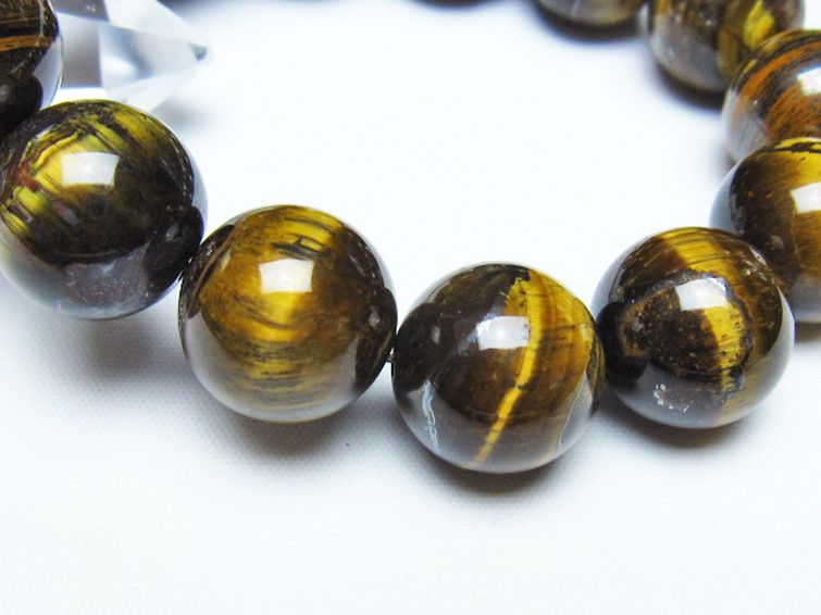 タイガーアイ※黄虎目石 ブレスレット 16mm [t30-14754] 3枚目