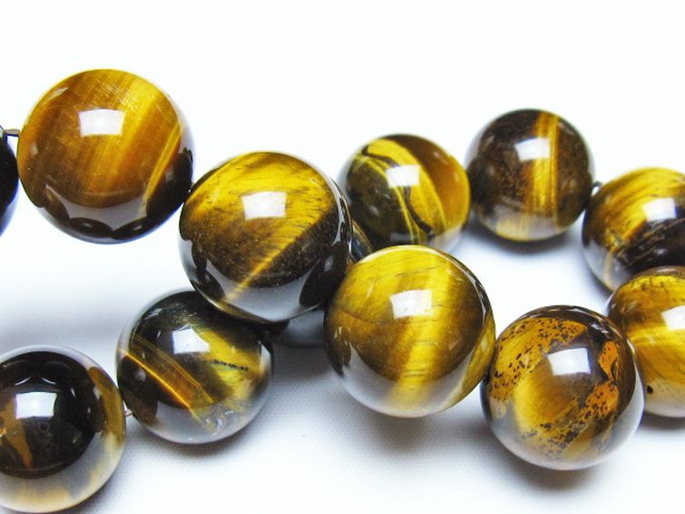 タイガーアイ※黄虎目石 ブレスレット 18mm [t30-14766] 2枚目