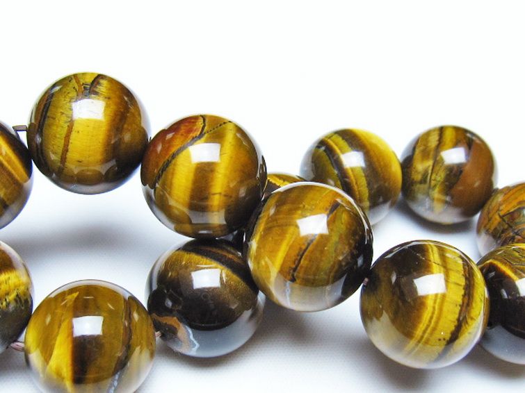 タイガーアイ※黄虎目石 ブレスレット 18mm [t30-14767] 2枚目