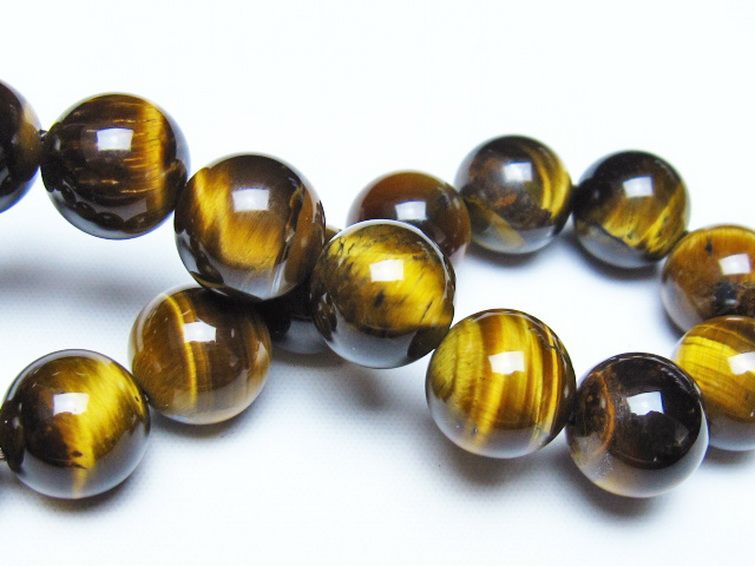 タイガーアイ※黄虎目石 ブレスレット 13mm [t30-14826] 2枚目