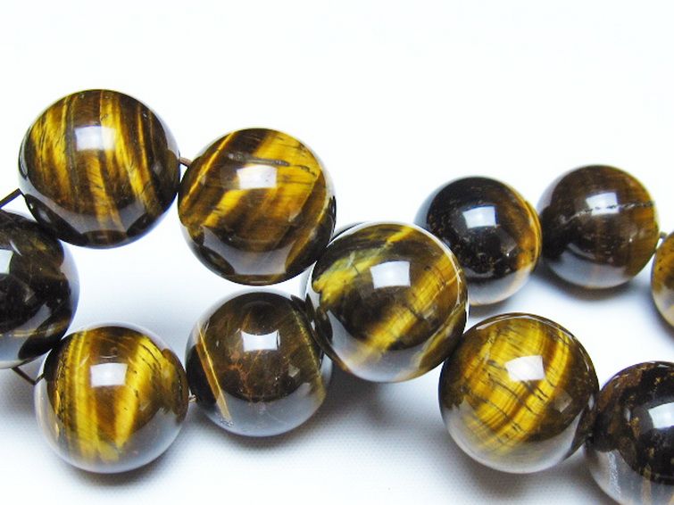 タイガーアイ※黄虎目石 ブレスレット 18mm [t30-14859] 2枚目