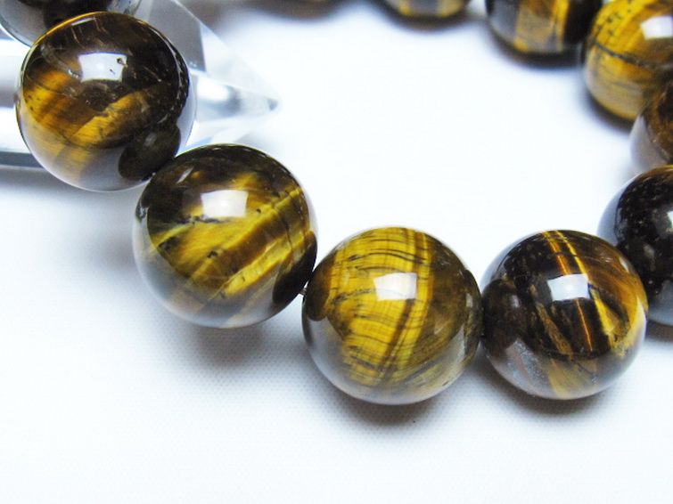 タイガーアイ※黄虎目石 ブレスレット 18mm [t30-14859] 3枚目