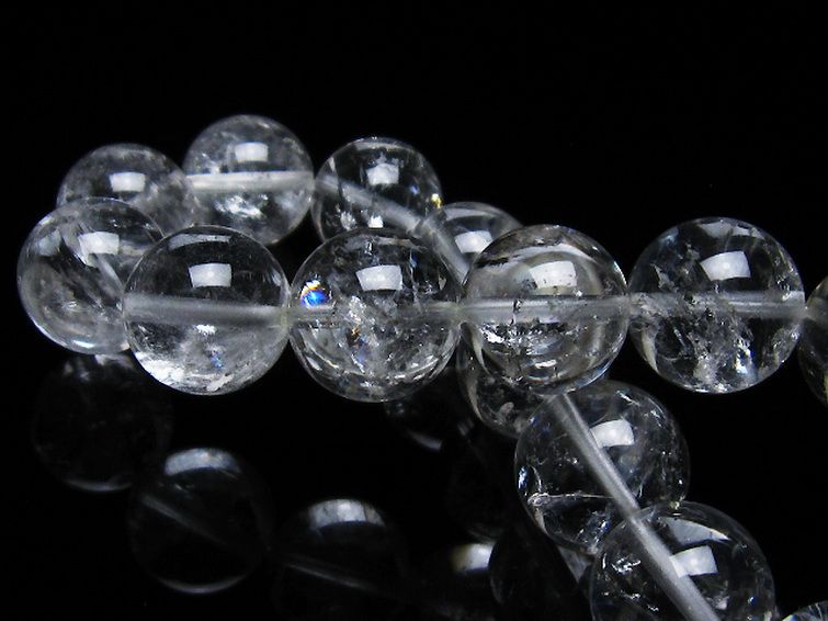 アイリスクォーツ 虹入り レインボー水晶 ブレスレット 13mm [t303-1415] 2枚目