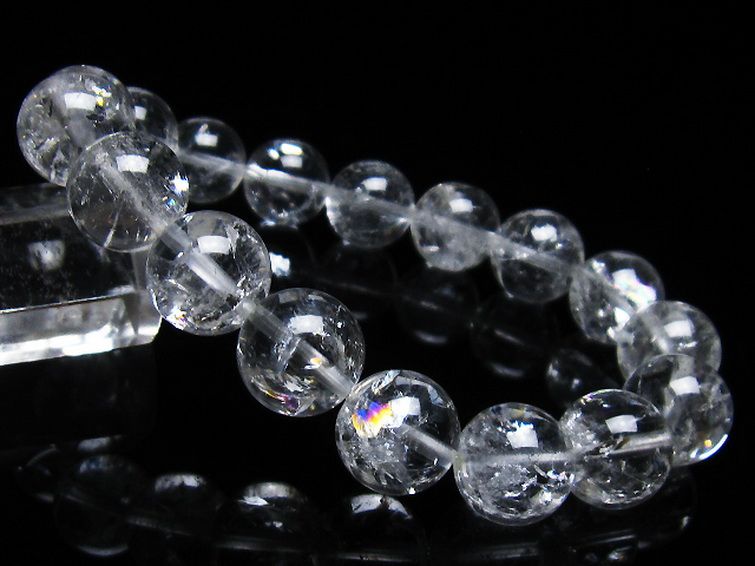 アイリスクォーツ 虹入り レインボー水晶 ブレスレット 12mm [t303-1446] 1枚目