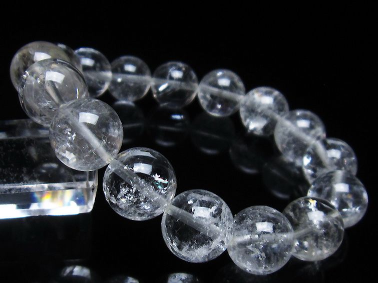 アイリスクォーツ 虹入り レインボー水晶 ブレスレット 13mm [t303-1493] 1枚目