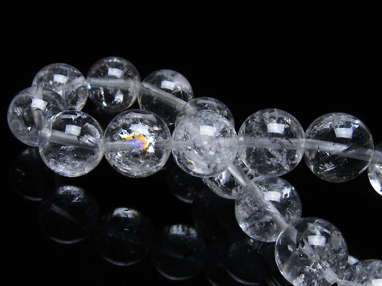 アイリスクォーツ 虹入り レインボー水晶 ブレスレット 12mm [t303-1537] 2枚目