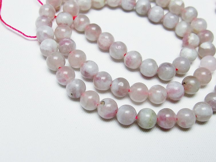 ピンク トルマリン ビーズ 一連 6mm [T304-3252] 2枚目