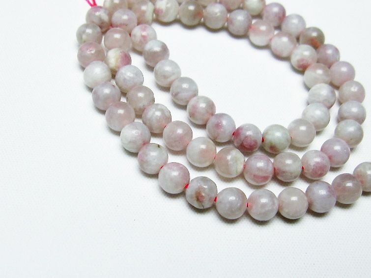 ピンク トルマリン ビーズ 一連 6mm [T304-3253] 2枚目