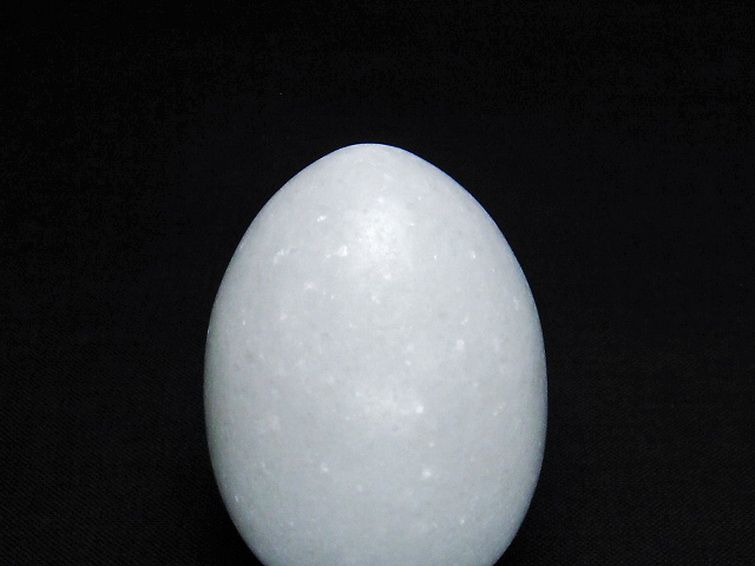 漢白玉たまご 置物 [t306-2760] 2枚目