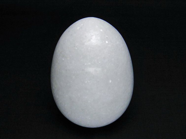 漢白玉たまご 置物 [t306-2784] 1枚目