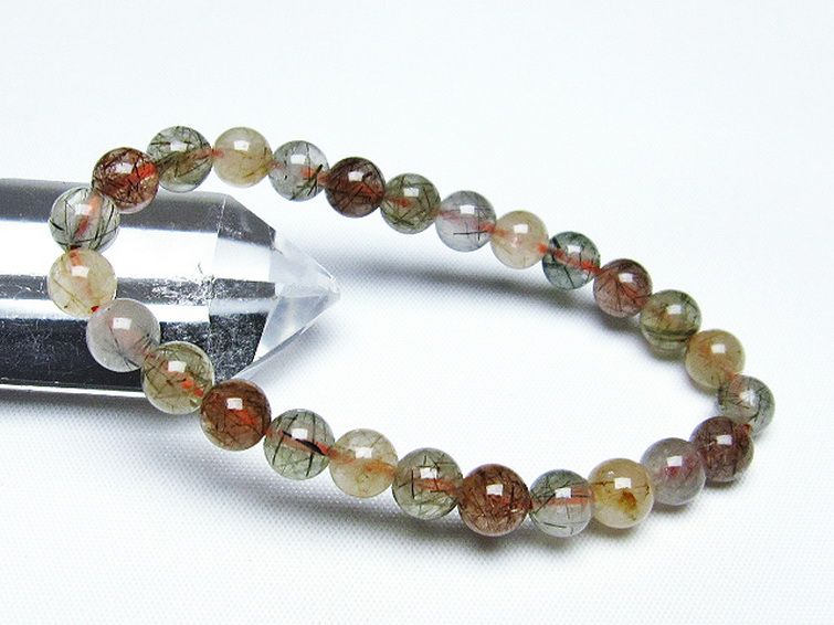 ルチル水晶 ブレスレット 7mm [t308-2061] 1枚目