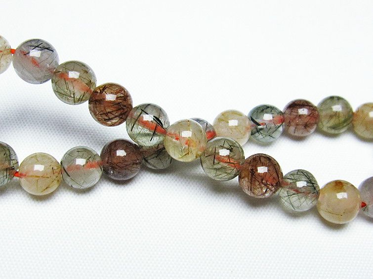 ルチル水晶 ブレスレット 7mm [t308-2061] 2枚目