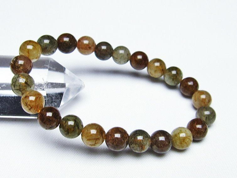 ルチル水晶 ブレスレット 8mm [t308-2103] 1枚目