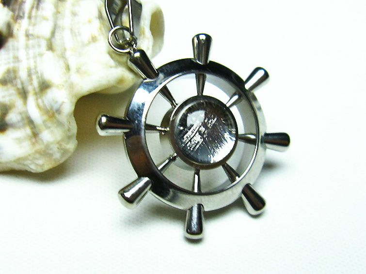 ギベオン メテオライト隕石 船のハンドル 舵 ペンダント [t309-1768] 3枚目