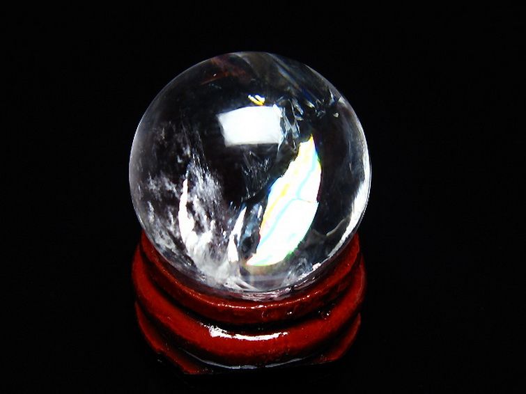 虹入り ヒマラヤ水晶 丸玉 24mm [t317-4838] 3枚目