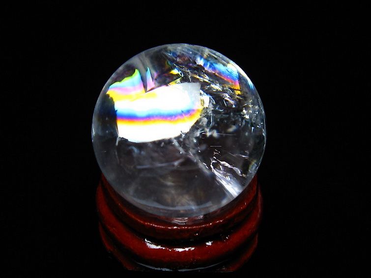 虹入り ヒマラヤ水晶 丸玉 24mm [t317-4841] 3枚目
