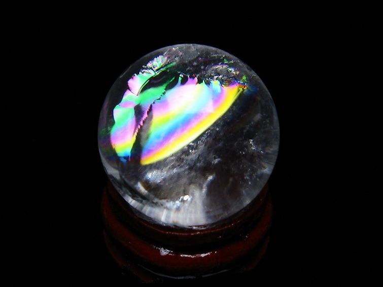 虹入り ヒマラヤ水晶 丸玉 24mm [T317-4862] 3枚目